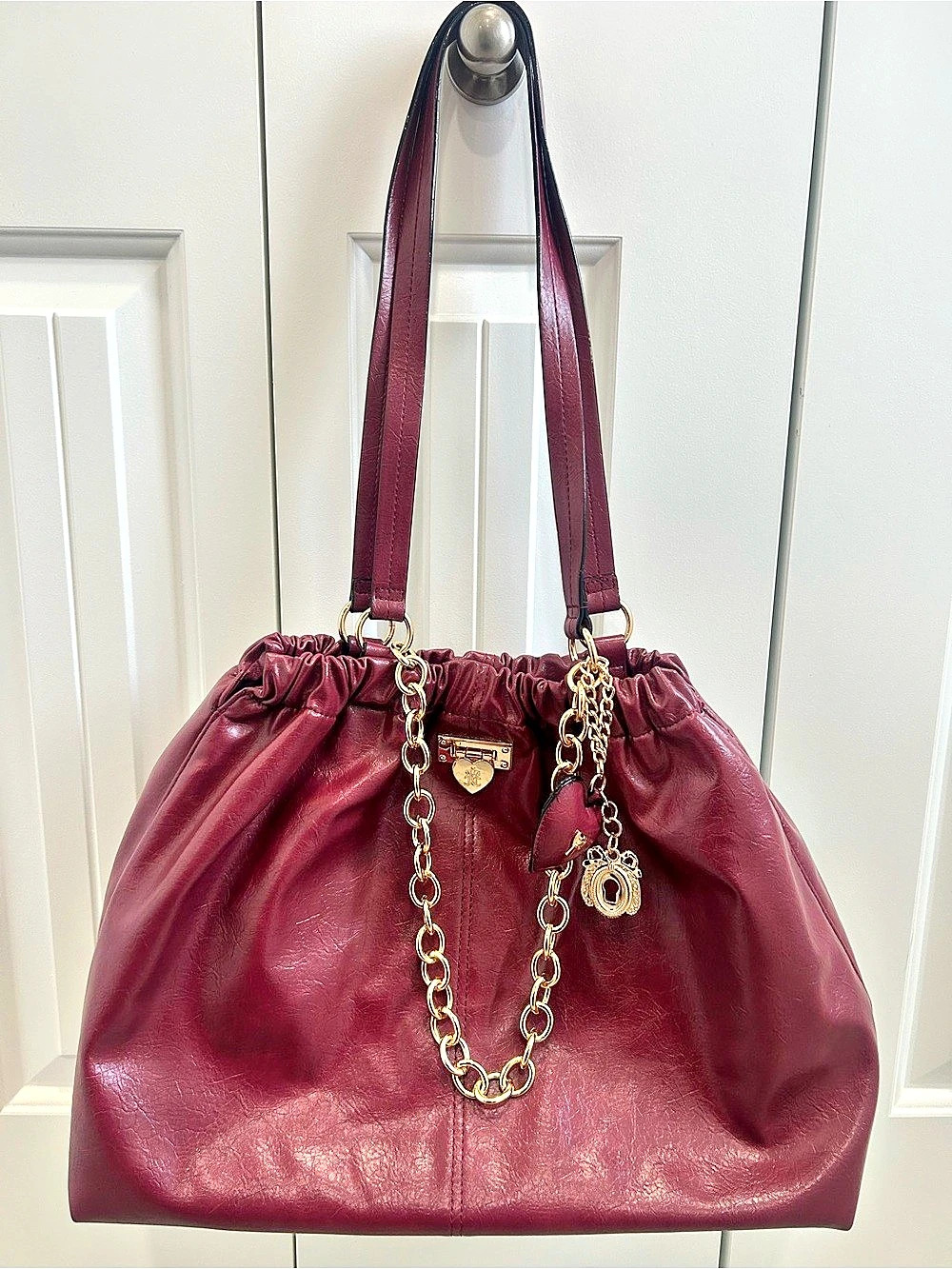 Juicy Couture Burgundy Shoulder Bag with Chain